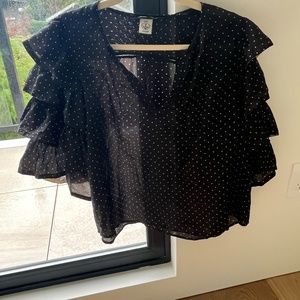 Black silk blouse